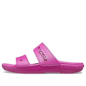 Sandales unisexes Crocs Classic Cozy violettes et rouges 206761-6SV