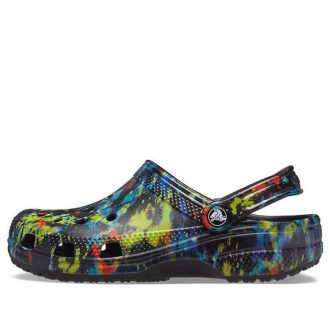 Sandales unisexes Crocs Classic Tie Dye Beach bleu denim 205453-4SW