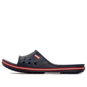 Sandales unisexes noires Crocs Crocband « Bleu foncé rouge » 204108-4CC