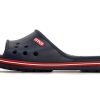 Sandales unisexes noires Crocs Crocband « Bleu foncé rouge » 204108-4CC