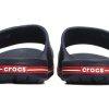 Sandales unisexes noires Crocs Crocband « Bleu foncé rouge » 204108-4CC