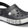 Sandales unisexes noires Crocs Crocband Bold Logo 206021-02G