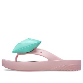 Tongs Crocs Classic Platform Bow (femmes) « Rose sarcelle » 210182-606