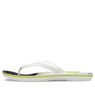 Tongs Crocs Crocband « Blanc Vert Noir » 206592-94S