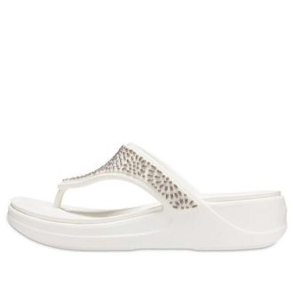 Tongs Crocs (femmes) « Blanc » 206343-174