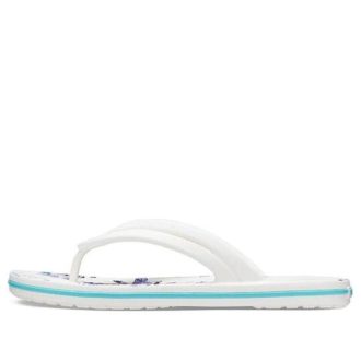 Tongs Crocs (femmes) Crocband Flowers blanches 206101-1C8