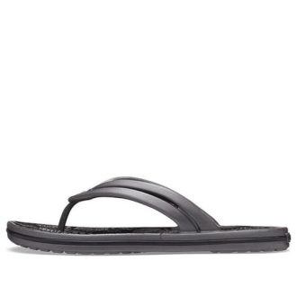 Tongs Crocs (femmes) à imprimé léopard, noires, 206490-02W