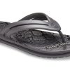 Tongs Crocs (femmes) à imprimé léopard, noires, 206490-02W