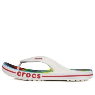 Tongs Crocs Tie Dye blanches unisexes 206358-94S