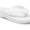 Tongs décontractées Crocs Classic Crocs Flip unisexes blanches 207713-100