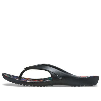 Tongs décontractées minimalistes Crocs Kadee 2 imprimées (femmes) – Noir 206866-001