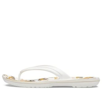 Tongs imprimées Crocs Crocband « Blanc Tan » 205943-94S