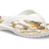 Tongs imprimées Crocs Crocband « Blanc Tan » 205943-94S