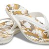 Tongs imprimées Crocs Crocband « Blanc Tan » 205943-94S