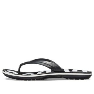 Tongs imprimées Crocs Crocband, noir et blanc, 205943-066