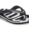 Tongs imprimées Crocs Crocband, noir et blanc, 205943-066
