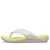 Tongs élégantes à bout rond Crocs Reviva « Blanc Jaune » 205545-1CC