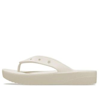 Tongs à plateforme classiques Crocs (femmes) (beige) 207714-2Y2