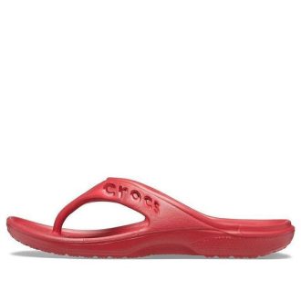 Tongs plates décontractées minimalistes Crocs Baya, rouges, 11999-6EN