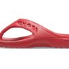 Tongs plates décontractées minimalistes Crocs Baya, rouges, 11999-6EN