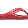 Tongs plates décontractées minimalistes Crocs Baya, rouges, 11999-6EN