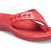 Tongs plates décontractées minimalistes Crocs Baya, rouges, 11999-6EN