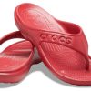 Tongs plates décontractées minimalistes Crocs Baya, rouges, 11999-6EN